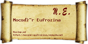 Mocsár Eufrozina névjegykártya